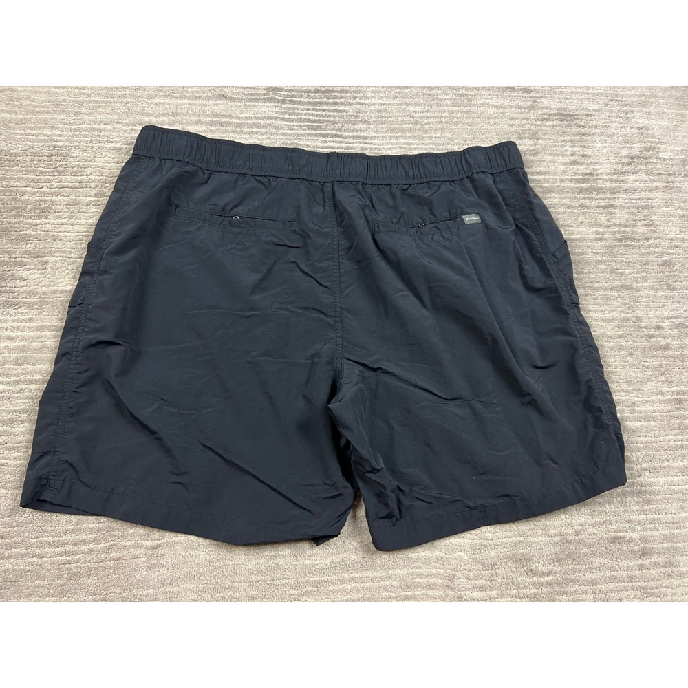 Eddie Bauer Shorts Mens XXL Gray Hiking Outdoor Nylon Ripstop EB004134 Belted - Picture 8 of 9